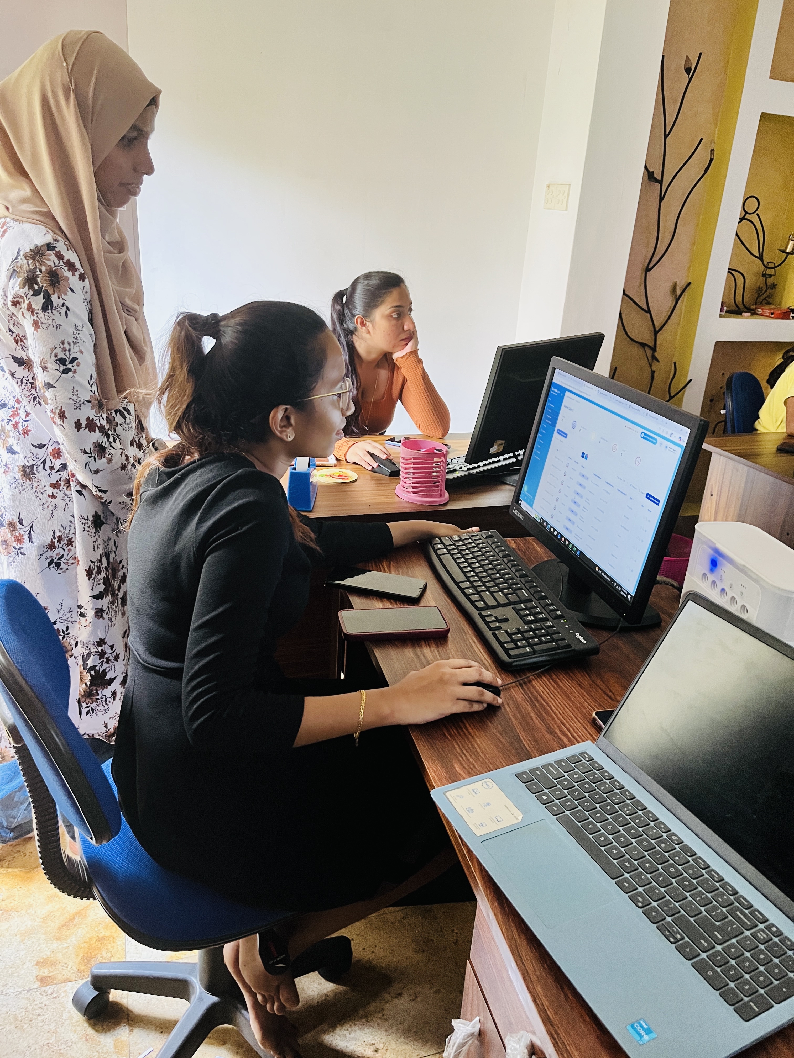 Storemate specialist guiding a business owner through the system
